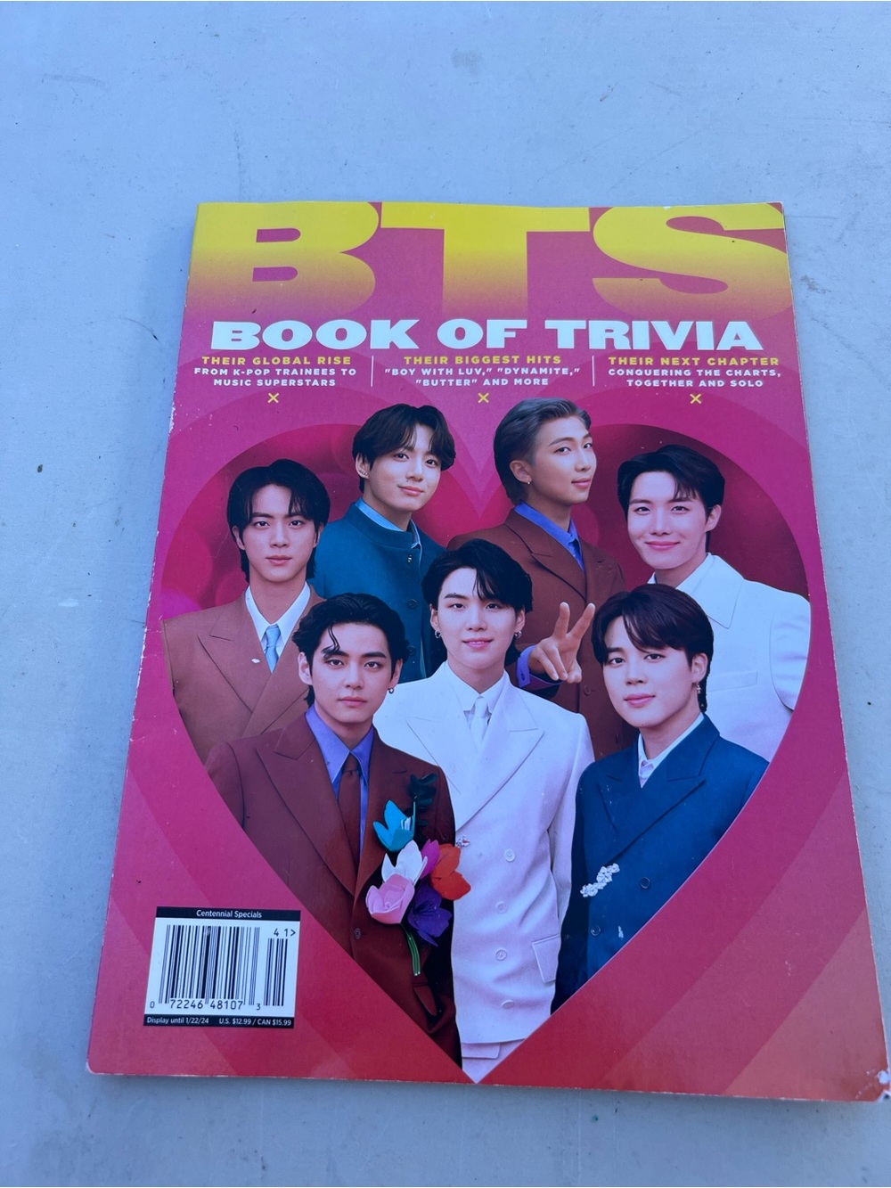 BTS Book of Trivia - Pink & Yellow Gradient Cover